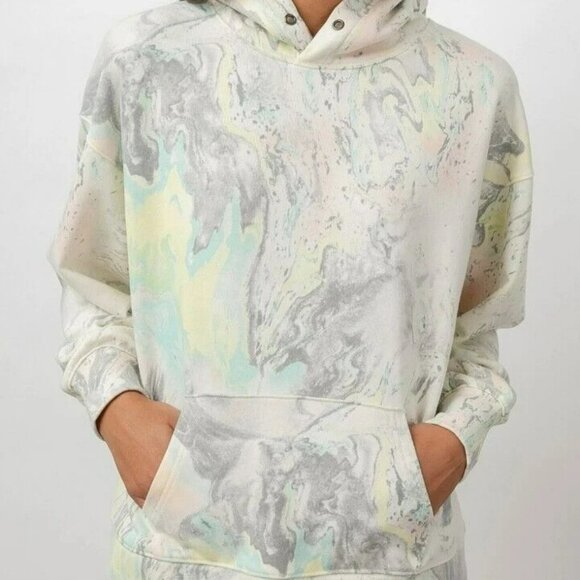 Rails Maren Hoodie Ivory Pastel Marble Women's Size M Sweatshirt - Picture 11 of 12